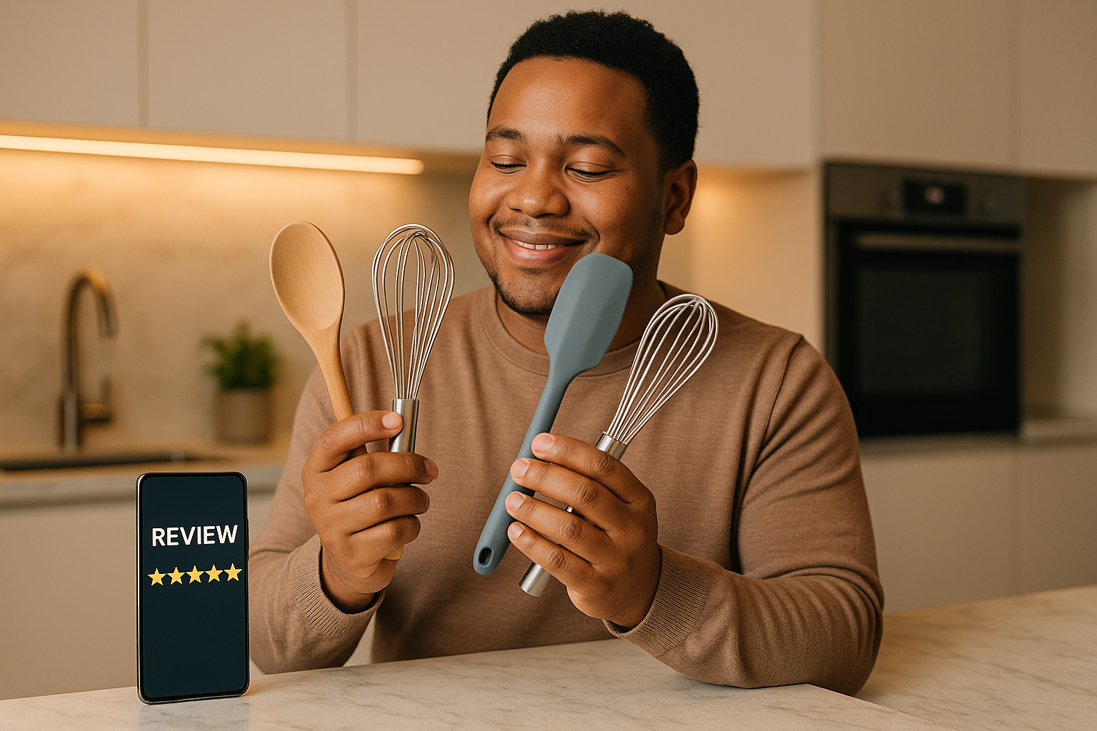 customer image showing review of kitchen tools