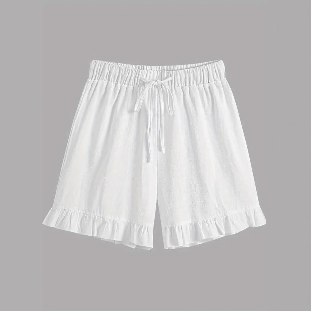 Elegant Lace Shirt Sleeveless Floating Pants